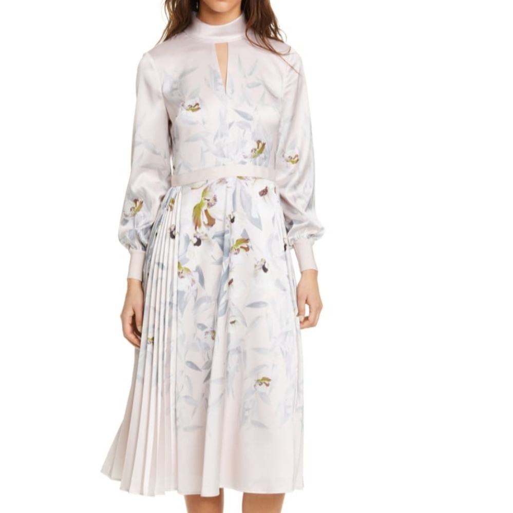 🌟HP🌟NWT TED BAKER FLORAL MIDI DRESS - Picture 6 of 7